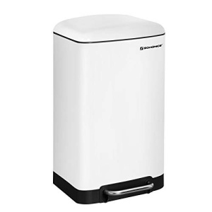 Κάδος ανακύκλωσης, Songmics, 30L, LTB01W, Soft Close, Λευκό - Img 2