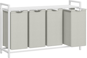 Καλάθι απλύτων Vasagle Λευκό 115.6x33x72.5 cm
