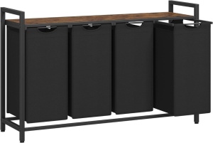Καλάθι απλύτων Vasagle Μαύρο 115.6x33x72.5 cm