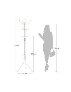 Καλόγερος Songmics, Μέταλλο, RCR19W, Λευκό, 44 x 182 cm - Img 5