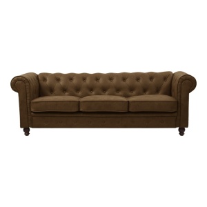 Καναπές 2 θέσεων Chesterfield Καφέ 203x84x67 cm