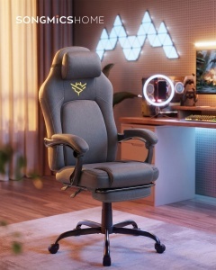 Καρέκλα gaming, Nerone, Γκρι, 70x70x129 cm