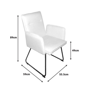 Καρέκλα με μπράτσα Essential Ροζ 55.5x59x89 cm - Img 2