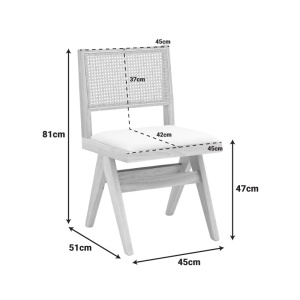 Καρέκλα Winslow Λευκό 46x58x80 cm - Img 2