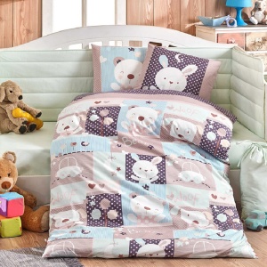 Κλινοσκεπάσματα Bebe Snoopy Mint (Βαμβάκι Poplin)