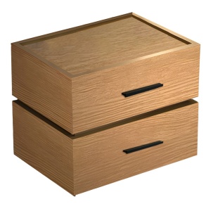 Κομοδίνο Sonlen, Pako World, Δρυς, MDF, 60x40x44 cm