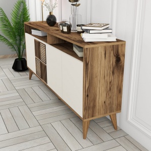 Κονσόλα Milan 160 - Walnut, Cream - Img 3