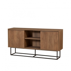 Κονσόλα Zela Walnut-Μαύρο - Img 3