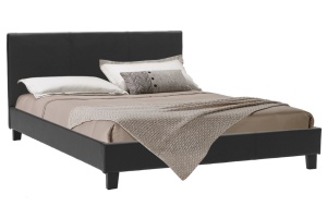 Κρεβάτι διπλό 150x200 cm Nevil 144 Μαύρο Ματ