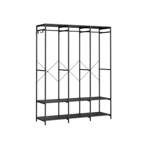 Κρεμάστρα Songmics Μαύρο 141x40x180 cm