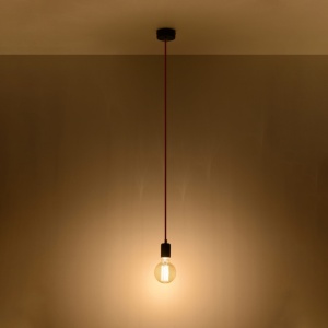 Κρεμαστό φωτιστικό Edison, Μαύρο, 8x8x106 cm - Img 3