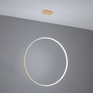Κρεμαστό φωτιστικό LED Rio, Χρυσό, 4000K, 110x16x150 cm - Img 3