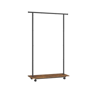 Κρεμάστρα ρούχων με ρόδες Songmics Καφέ 98.5x35x160.3 cm
