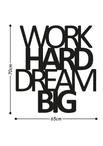 Μεταλλικός πίνακας Work Μαύρο 65x70 cm - Img 3