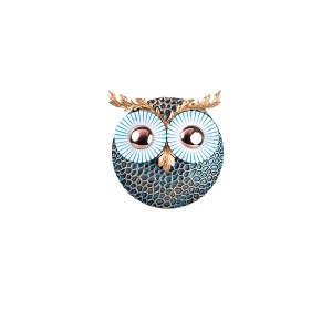 Μεταλλικό Διακοσμητικό Τοίχου Owl, Ασημί, 19x19 cm - Img 2