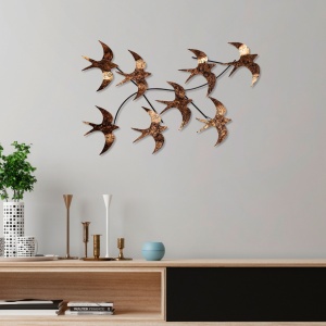 Μεταλλικός πίνακας Flying Πολύχρωμος 69x41x7 cm