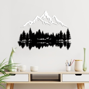 Μεταλλικός πίνακας Nature Μαύρο 62x22 cm