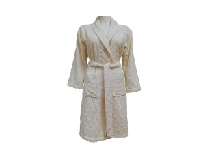Μπουρνούζι Jacquard Velour, Γυναικείο, Clerica Cream
