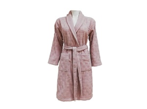 Μπουρνούζι Jacquard Velour, Unisex, Demore Hazelnut