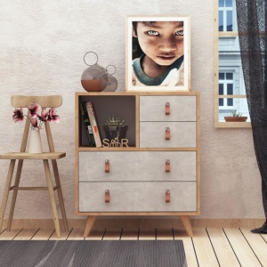 Ντουλάπα Dressing Witlof Oak-Λευκό