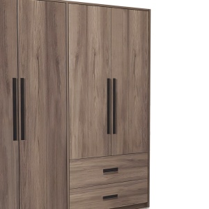 Ντουλάπα με 4 Πόρτες Edritte Pako World Ανοιχτό Καρυδί 160x52x195 cm - Img 3