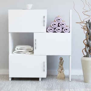 Ντουλάπα multifuncțional Anna Λευκό 65x89.8x31.5 cm - Img 2