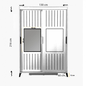 Ντουλάπα Pasific Home Fuga - 130 Meşe Dolap - Img 7