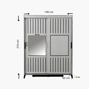 Ντουλάπα Pasific Home Fuga - 140 Meşe Dolap - Img 7