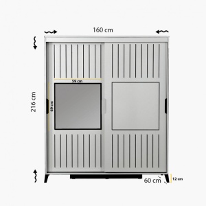 Ντουλάπα Pasific Home Fuga - 160 Meşe Dolap - Img 8