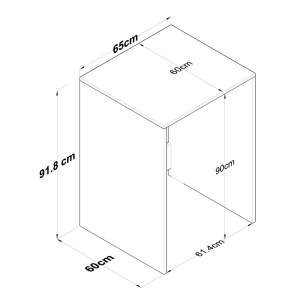 Ντουλάπι για Πλυντήριο Ρούχων KD103 Καρυδί 65x91.8x60 cm - Img 7