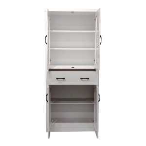 Ντουλάπι Κουζίνας με Βιτρίνα Nisso Λευκό 80x40x183.5 cm - Img 4