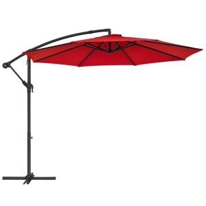 Ομπρέλα ηλίου, Songmics, 300 cm, UPF 50+, Κόκκινο