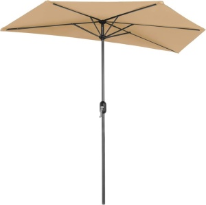 Ομπρέλα σκίασης, Songmics, 2,7 m, Ημικυκλική, UPF 50+, Κρεμ