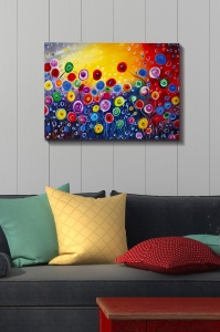 Πίνακας καμβά Πολύχρωμος 50x70x3 cm