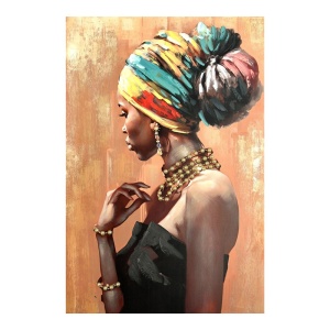 Πίνακας καμβά African Pako World Καφέ 80x3x120 cm