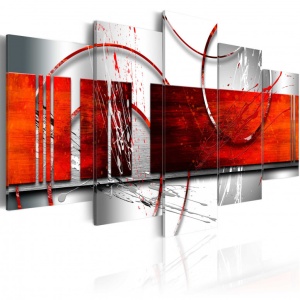Πίνακας - Emphasis: red theme 200x100 cm - Img 1