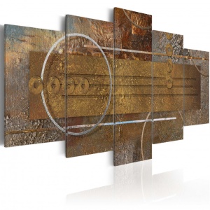 Πίνακας - Golden Depths 100x50 cm