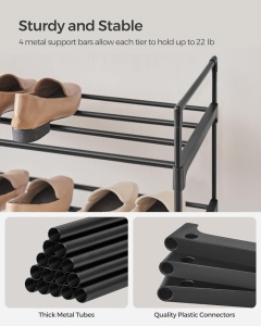 Παπουτσοθήκη Songmics Μαύρο 30x92x74 cm - Img 5