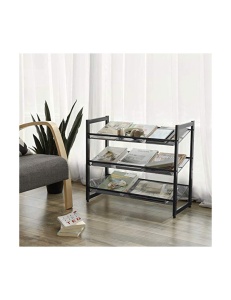 Παπουτσοθήκη, Songmics, LMR03B, 12 ζευγάρια, Μέταλλο, 62 x 30 x 74 cm - Img 2