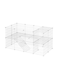 Πάρκο για κατοικίδια, Songmics, Λευκό, LPI02W, 143 x 73 x 71 cm