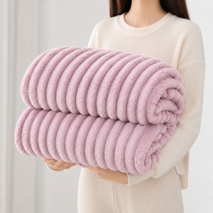 Παχιά Κουβέρτα Cocolino Stripe V14 Λιλά 200x230 cm