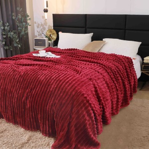 Παχιά Κουβέρτα Cocolino Stripe V5 Μπορντό 200x230 cm