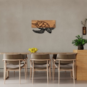 Πίνακας από ξύλο και μέταλλο Caretta Μαύρο 58x3x32 cm - Img 3