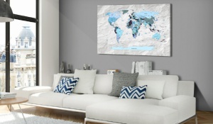 Πίνακας από φελλό - Blue Pilgrimages [Cork Map] 60x40 cm - Img 2