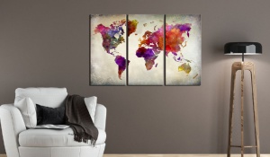 Πίνακας από φελλό - Mosaic of Colours [Cork Map] 90x60 cm - Img 2