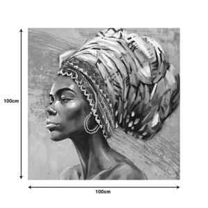 Πίνακας καμβά Africana Inart I, Pako World, 100x3x100 cm - Img 2
