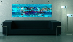 Πίνακας - Abstract Ocean 135x45 cm - Img 2