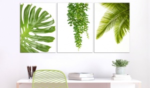 Πίνακας - Beautiful Palm Trees (3 Parts) 120x60 cm - Img 2