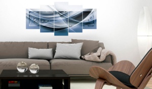 Πίνακας - Blue Rays 100x50 cm - Img 2