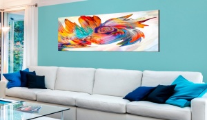 Πίνακας - Colourful Cyclone 150x50 cm - Img 2
